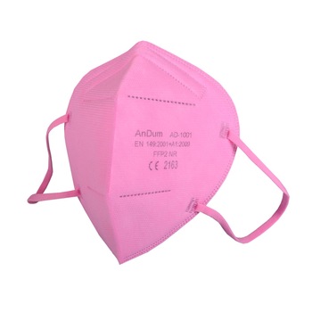 Masca Roz Deschis FFP2, model AD-1001, 5 straturi, Conforma cu CE 2163, ambalata individual Masca Roz Deschis FFP2, model AD-1001, 5 straturi, Conforma cu CE 2163, ambalata individual