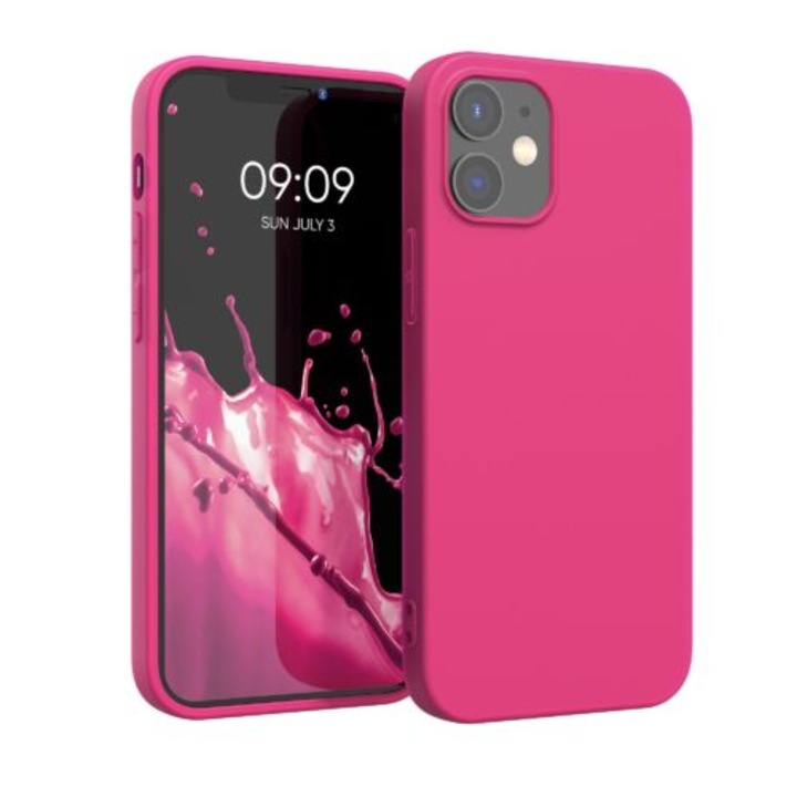 Telefontok Apple iPhone 12 / iPhone 12 Pro készülékhez, szilikon, rózsaszín, 53939.77