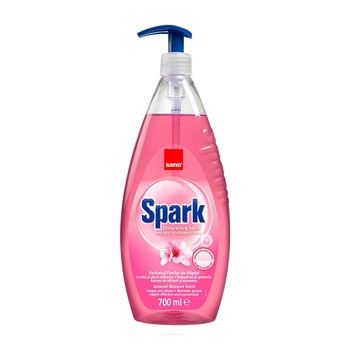 Detergent vase cu balsam cu pompita Sano Spark Migdale, 700 ml Detergent vase cu balsam cu pompita Sano Spark Migdale, 700 ml
