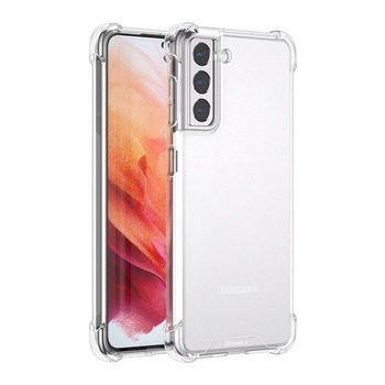 Husa antisoc pentru Samsung S21| S21 5G - silicon cu spate rigid, colturi Anti Drop, Transparenta - Gekko Soft Clear Husa antisoc pentru Samsung S21| S21 5G - silicon cu spate rigid, colturi Anti Drop, Transparenta - Gekko Soft Clear