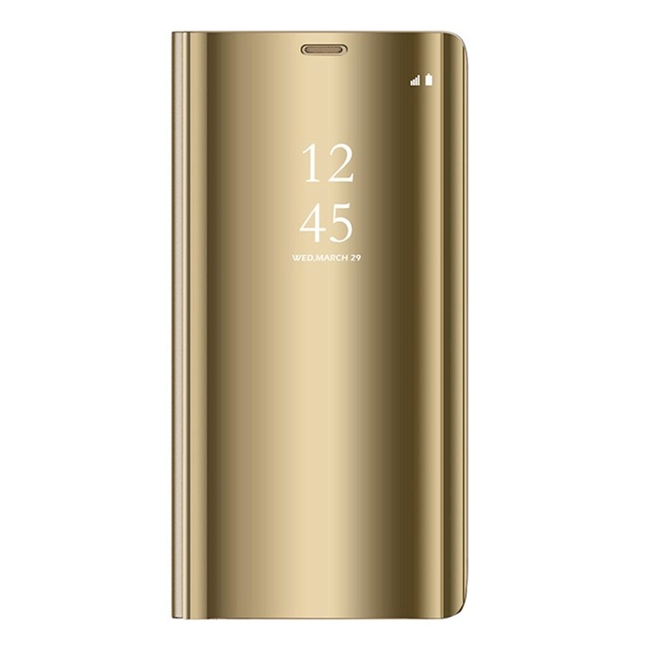 Калъф за Samsung Galaxy A12, Функция за стойка, Златист