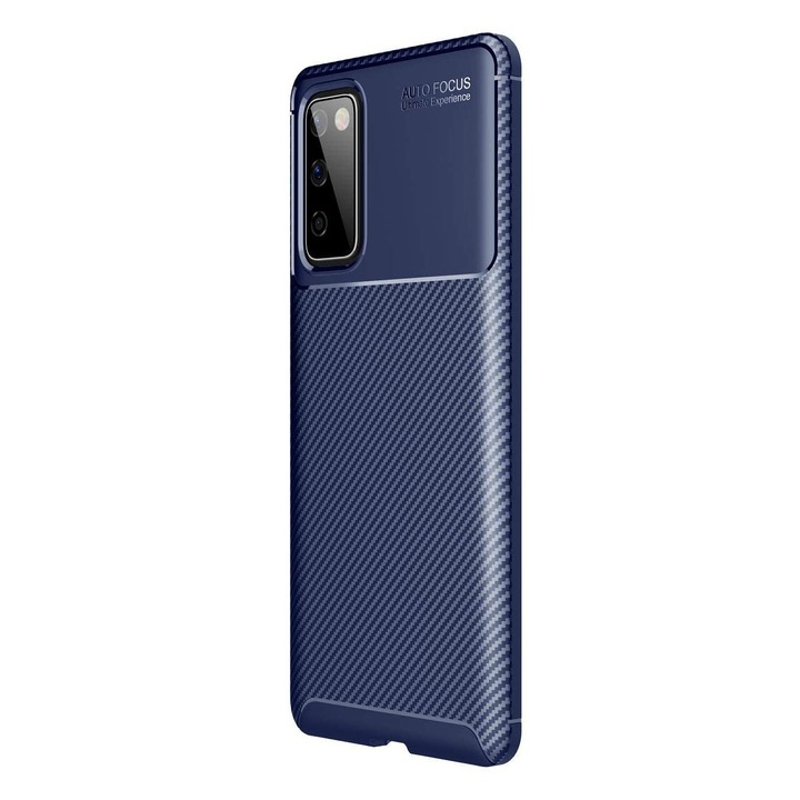 Husa pentru Huawei P40 PRO, fibra de carbon, Slim Antisoc, carcasa spate, Focus, Blue