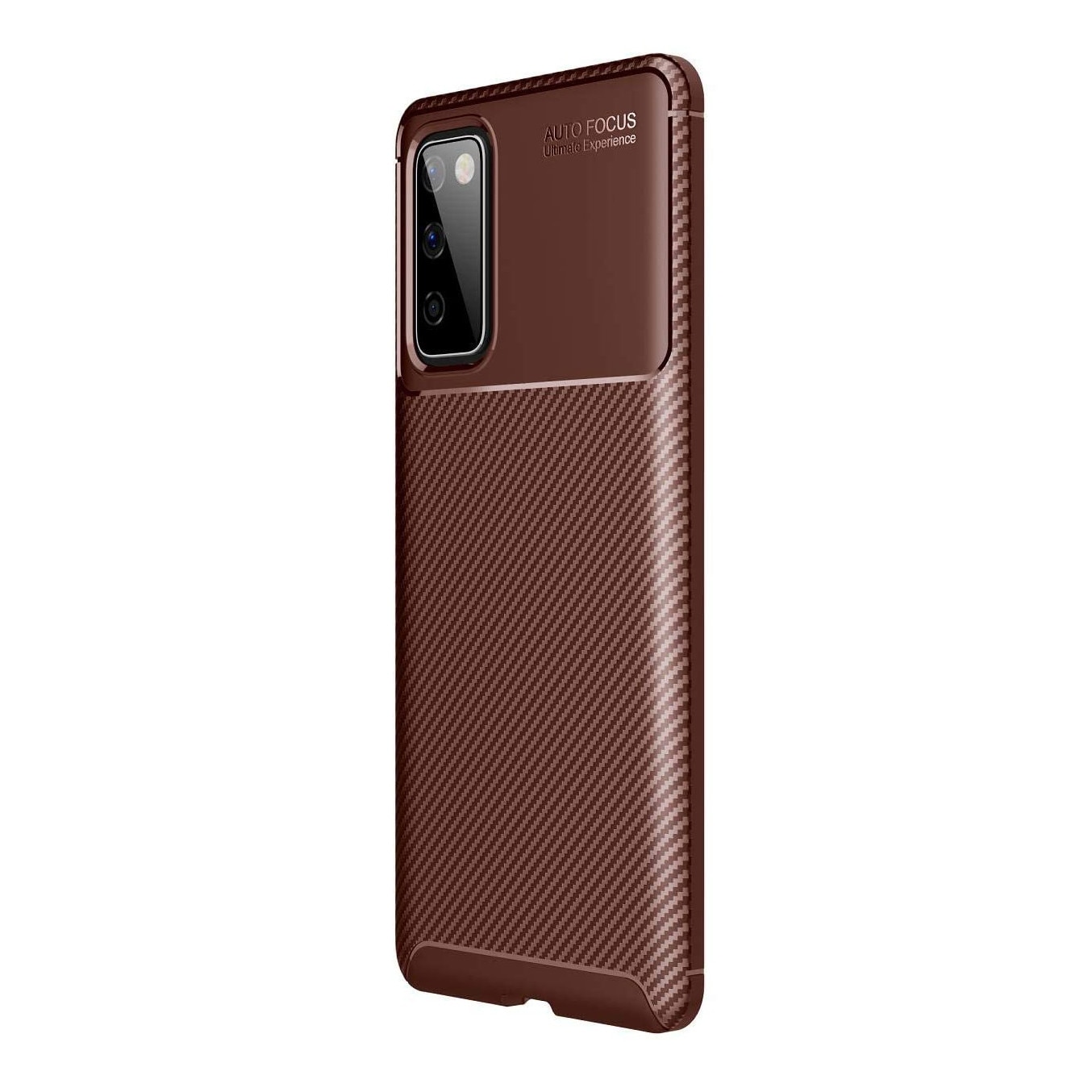 Husa pentru Huawei P40 PRO, fibra de carbon, Slim Antisoc, carcasa spate, Focus, Maro