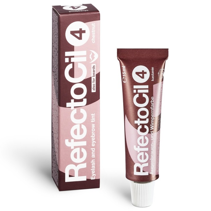 RefectoCil Eyelash And Eyebrow Tint vopsea pentru sprancene si gene 4 Chestnut 15 ml