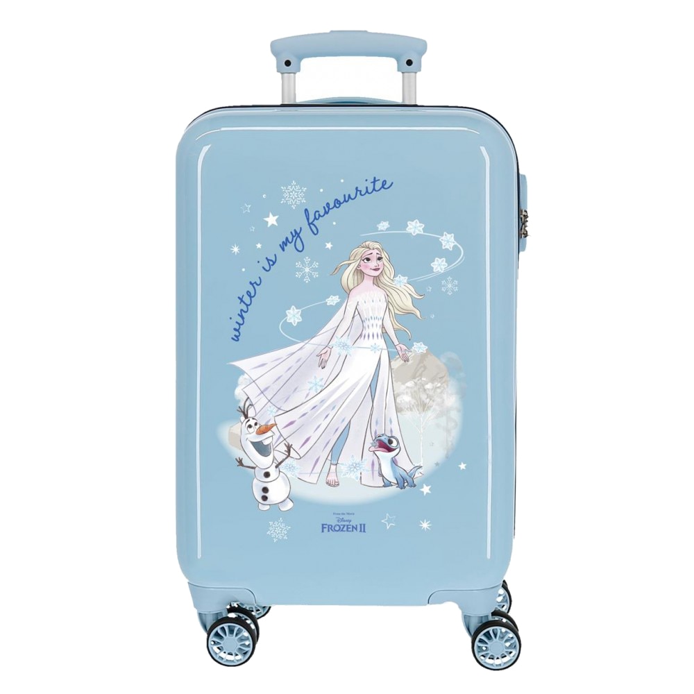 Troler cabina ABS 55 cm 4 roti bleu Frozen Adventure of my Mind
