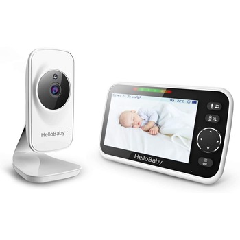 Baby Monitor Wireless Hello Baby cu ecran de 5.0, zoom, nightvision, Sunet Bidirectional, 300m Baby Monitor Wireless Hello Baby cu ecran de 5.0, zoom, nightvision, Sunet Bidirectional, 300m