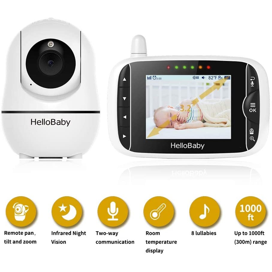 Baby Monitor Wireless Hello Baby cu ecran de zoom