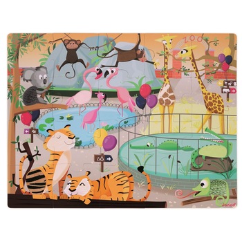 Puzzle tactil Janod La gradina zoologica - 20 de piese Puzzle tactil Janod La gradina zoologica - 20 de piese