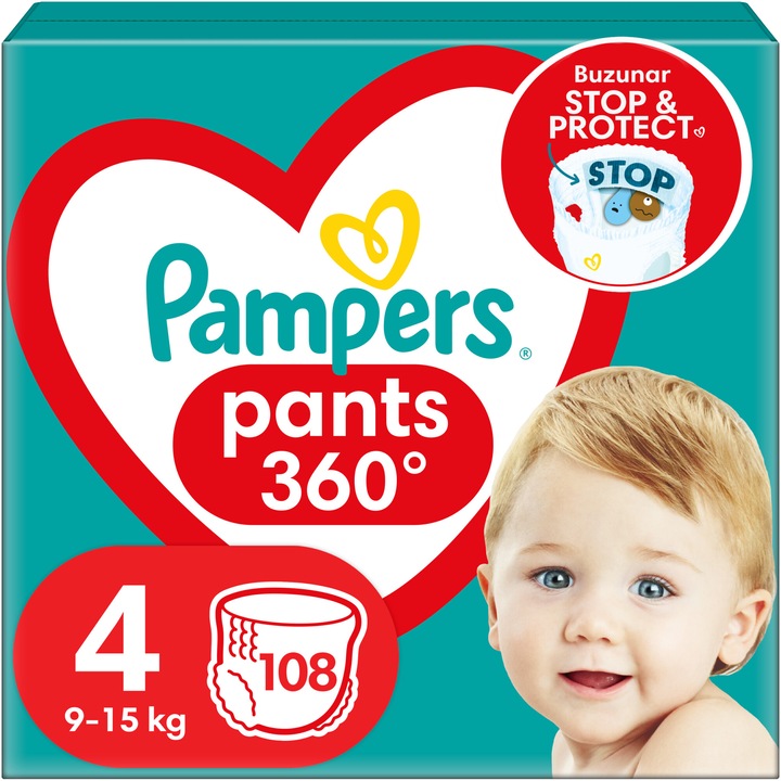 Пелени-гащички Pampers Active Baby Размер 4, 9kg-15kg, 108 броя