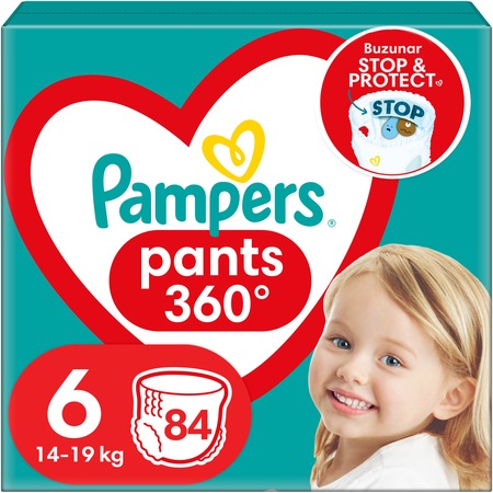 Scutece-chilotel Pampers Pants Mega Box Marimea 6, 14-19 kg, 84 buc