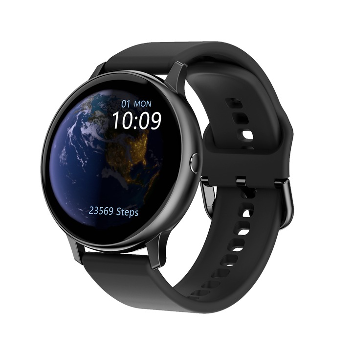 Смарт часовник Smartis DT88 Pro, IP67, Калории, Крачки, Bluetooth, Черен