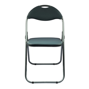 Scaun pliant gri tapitat pentru bucatarie, living, dormitor sau hol, din metal, ATS Scaun pliant gri tapitat pentru bucatarie, living, dormitor sau hol, din metal, ATS