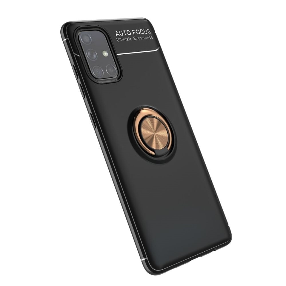 Husa Lenuo Shockproof TPU Samsung Galaxy A51, Black Gold