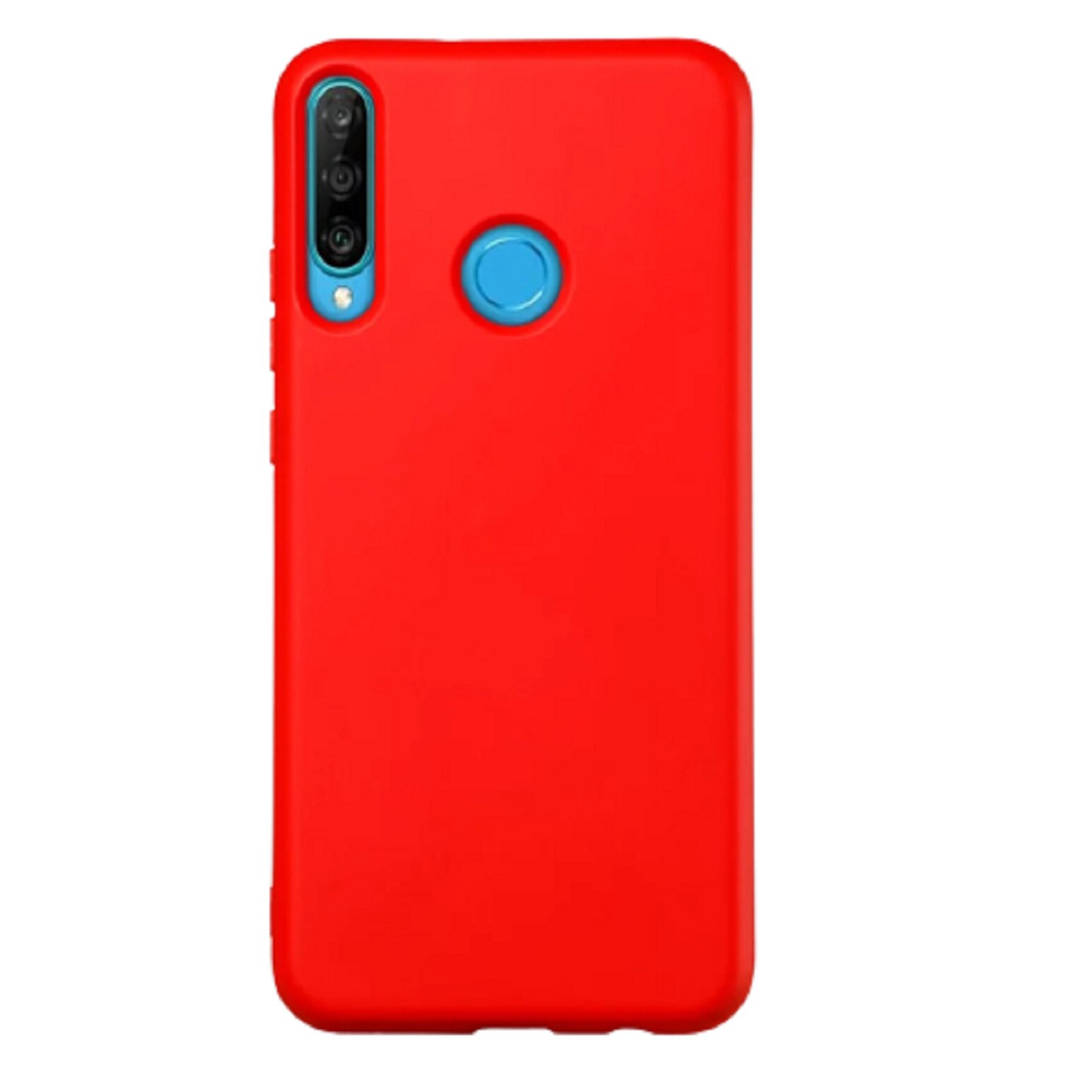 Husa de protectie pentru Huawei P40 Lite E, Liquid Silicon, Rosu