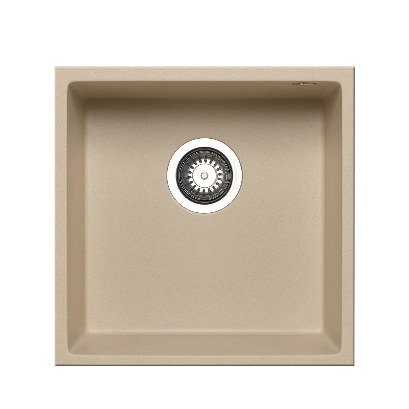 Chiuveta bucatarie Pyramis TETRAGON 400x400 1B, adancime 200mm, montare sub blat, Pyragranite mocha