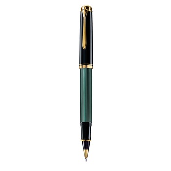 Roller Souveran R600, accesorii placate cu aur, corp negru-verde Roller Souveran R600, accesorii placate cu aur, corp negru-verde