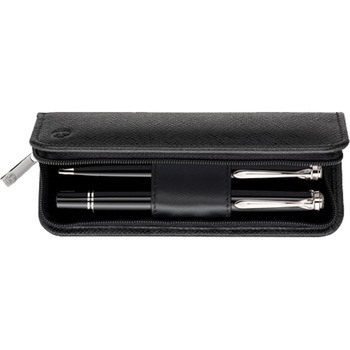 Etui de piele TG 2 Z negru, pentru 2 instrumente de scris Etui de piele TG 2 Z negru, pentru 2 instrumente de scris