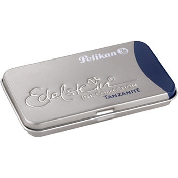 Caseta metalica Edelstein cu patroane, dimensiune 8,1 x 4,9 x 0,9 cm, set 6 patroane, culoare albastru tranzanit Caseta metalica Edelstein cu patroane, dimensiune 8,1 x 4,9 x 0,9 cm, set 6 patroane, culoare albastru tranzanit