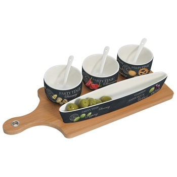 Set servire aperitive 8 piese  Set servire aperitive 8 piese