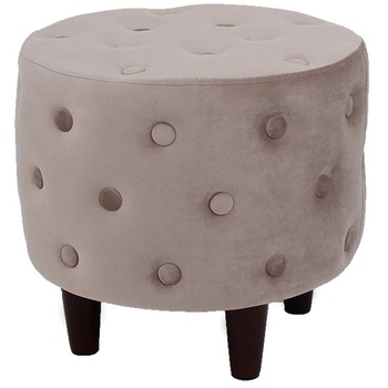 Taburet cu picioare lemn, catifea, 45 x 40 cm Taburet cu picioare lemn, catifea, 45 x 40 cm