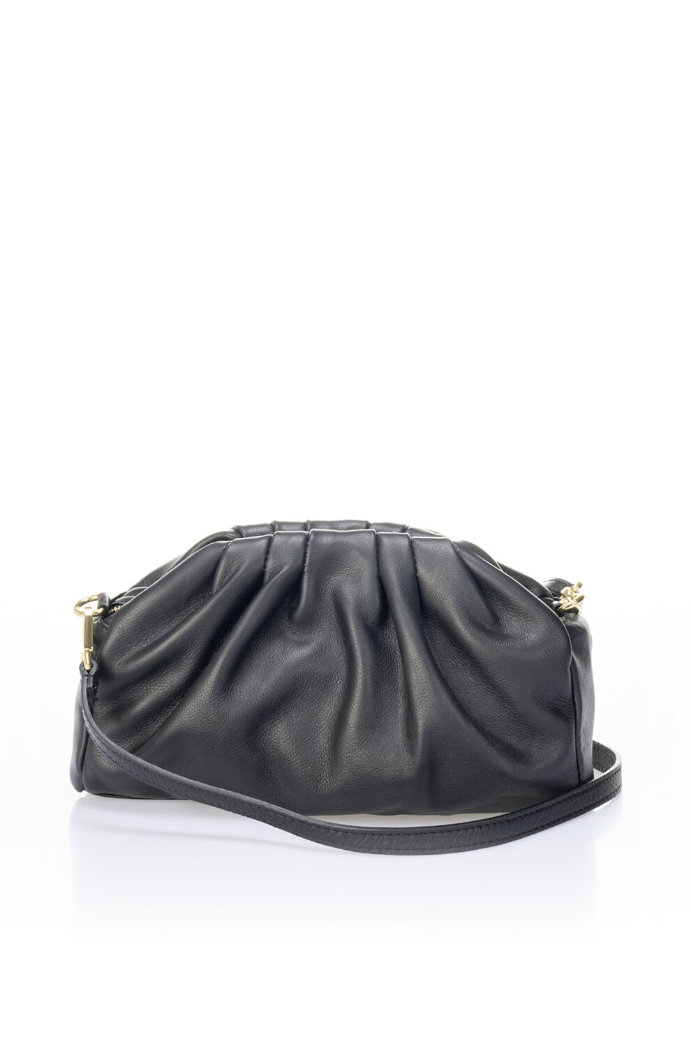 Massimo Castelli, Geanta baguette de piele, Negru