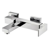 Baterie cada/dus Idrobric Zoe, crom lucios, cartus ceramic Ø 25 mm, rozete perete, racorduri excentrice