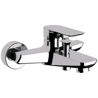 Baterie cada/dus Idrobric Sofia, crom lucios, cartus ceramic Ø 35 mm, rozete perete, racorduri excentrice