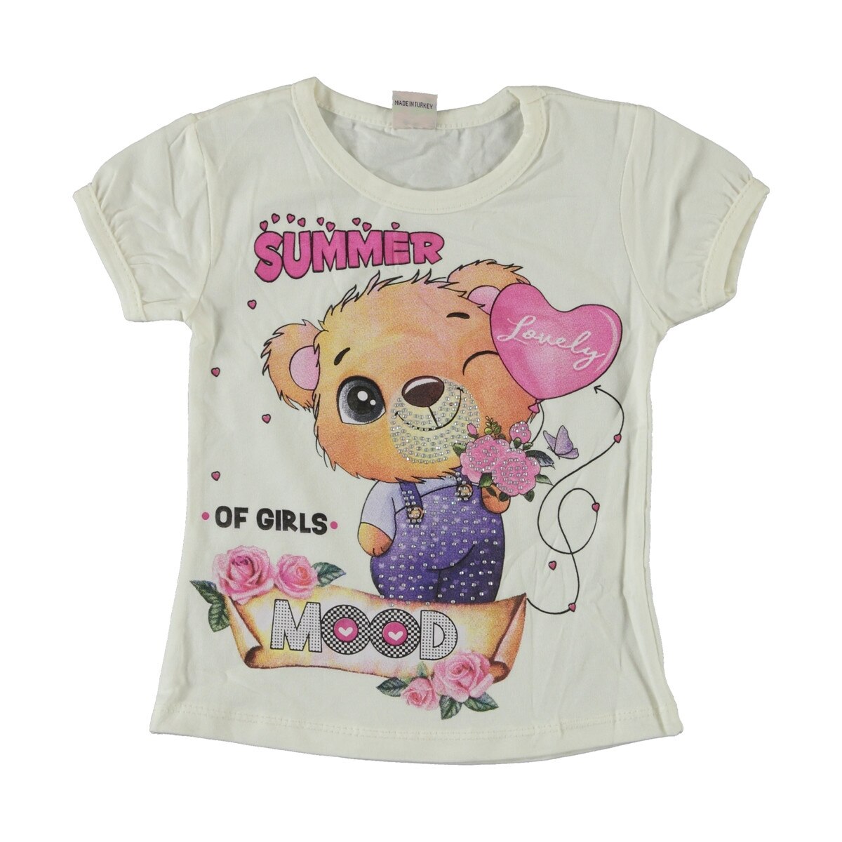 Tricou Love Bear alb, Alb