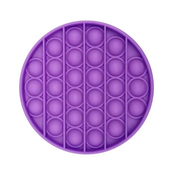 Pad senzorial antistres din silicon Pop IT Cerc , 12.5 cm , Mov, 3 ani + Pad senzorial antistres din silicon Pop IT Cerc , 12.5 cm , Mov, 3 ani +