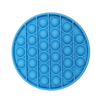 Pad senzorial antistres din silicon Pop IT Cerc , 12.5 cm , Albastru, 3 ani + Pad senzorial antistres din silicon Pop IT Cerc , 12.5 cm , Albastru, 3 ani +