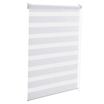 Roleta dubla Zebrarollo 13, en,casa, 90 x 150 cm poliester, alb, fara gaurire, reglabila Roleta dubla Zebrarollo 13, en,casa, 90 x 150 cm poliester, alb, fara gaurire, reglabila