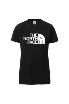 The North Face, Tricou cu decolteu la baza gatului si imprimeu logo Easy, Negru/Alb