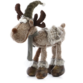 Decoratiune Craciun Kring, figurina ren, material textil, 52 cm Decoratiune Craciun Kring, figurina ren, material textil, 52 cm