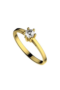 Inel de logodna, Coriolan, aur galben 18K, diamant 0.28 carate GVS1, 55 mm Inel de logodna, Coriolan, aur galben 18K, diamant 0.28 carate GVS1, 55 mm