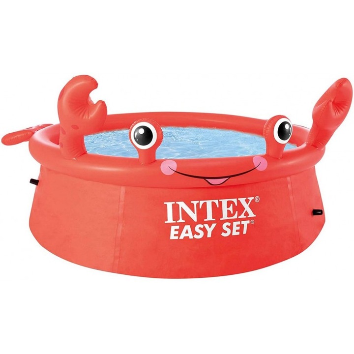 Piscina gonflabila Intex - Easy Set, Happy crab, 183 x 183 x 51 cm