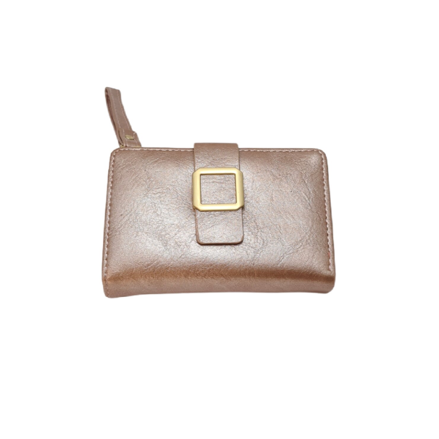 Portofel mic cu bareta, Tia Accesorii, roz metalic