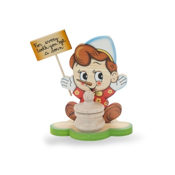 Cutiuta dintisori din lemn cu Pinocchio, pentru copii Cutiuta dintisori din lemn cu Pinocchio, pentru copii