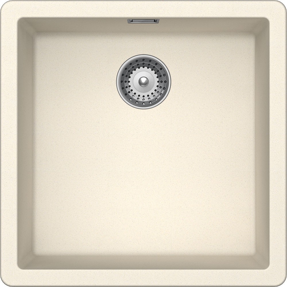 Chiuveta granit Schock Greenwich N-100 Magnolia, 456 x 456 mm, adancime cuva 200 mm, montare sub blat