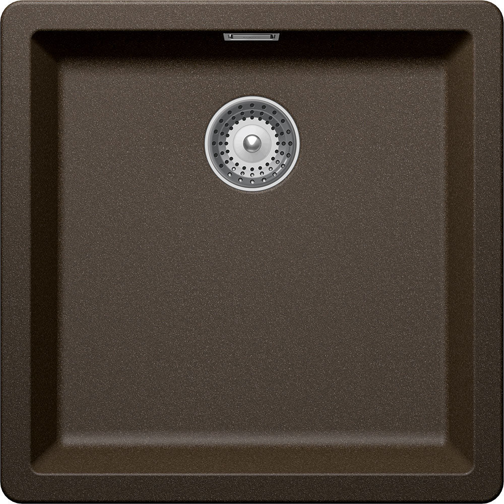 Chiuveta granit Schock Greenwich N-100 Bronze, 456 x 456 mm, adancime cuva 200 mm, montare sub blat