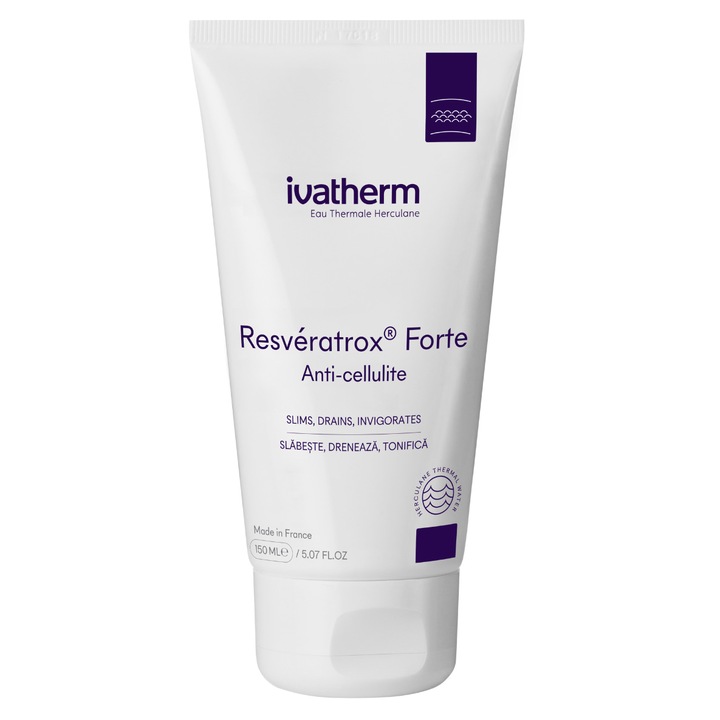 Crema anti-celulita Resveratrox Forte, Ivatherm, previne si reduce formarea celulitei, 150 ml