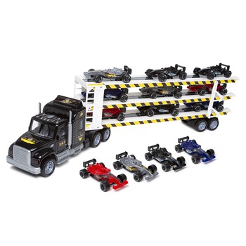 Camion transportator cu 9 masinute, 60 cm, R05-1028 Camion transportator cu 9 masinute, 60 cm, R05-1028