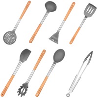 set 8 ustensile de bucatarie din silicon cu maner din lemn hkg0096-8 imagen 42_0_
0