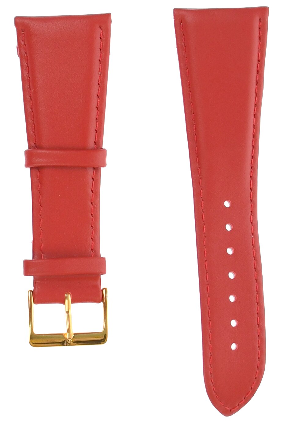 Curea de ceas din piele, 20 mm x 20 cm, rosie