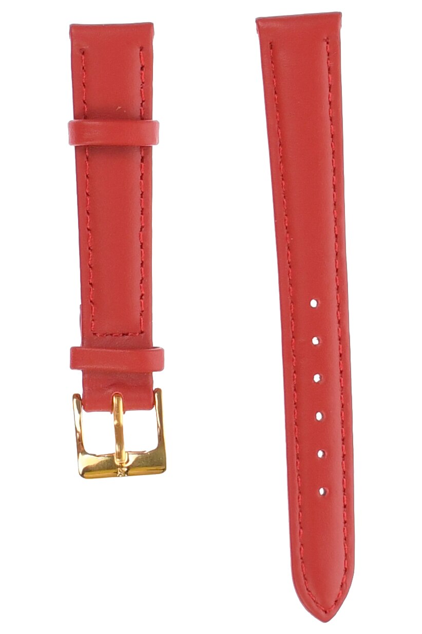 Curea de ceas din piele, 12 mm x 14 cm, rosie