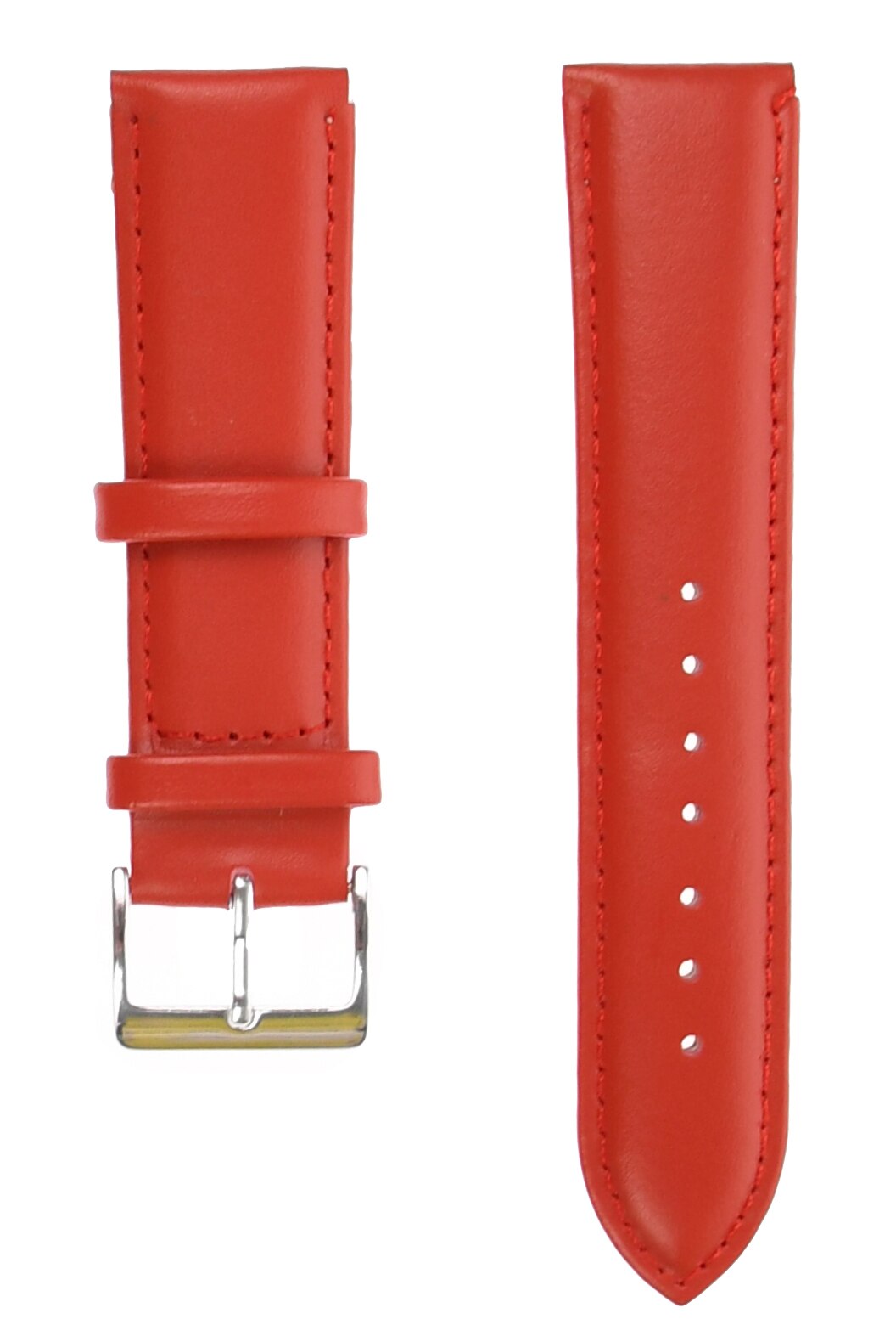 Curea de ceas din piele, 20 mm x 19 cm, crocodil, rosie