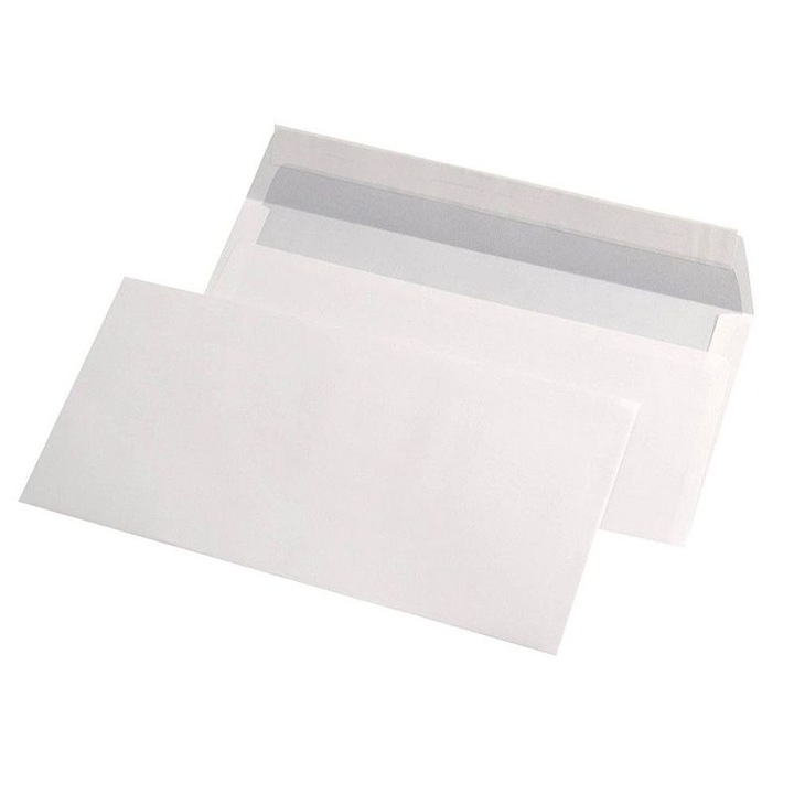 DL плик (110*220 mm) бял, силикон, 80 gr/m2 100 бр/компл