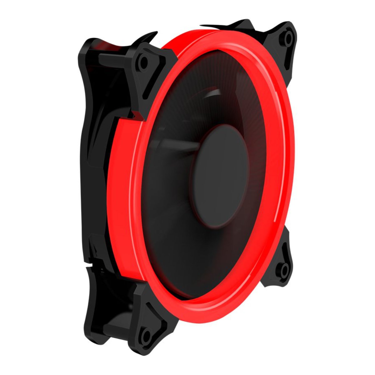 Ventilator PC, Gembird Huracan 200R, 120 x 120 x 25 mm, 16 Led rosii, 3p + 4p, 1100 rpm, 12V