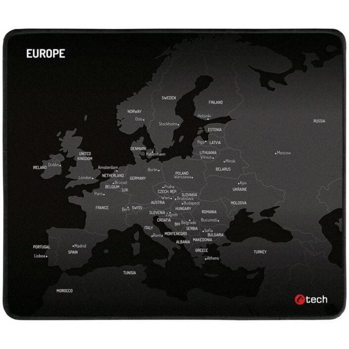Mouse pad gaming, TECH MP-01E,Negru/Gri, 320×270× 4 mm