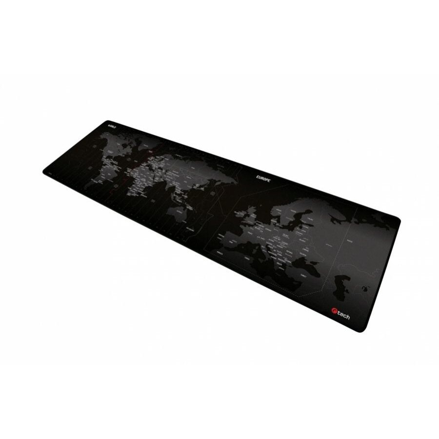 Mouse pad gaming, C-TECH MP-01W, Negru, 90 × 27 × 0.4 cm