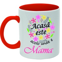 cana personalizata cu interior rosu 300 ml 2cquotacasa este acolo unde e mama quot imagen 3_0_
0